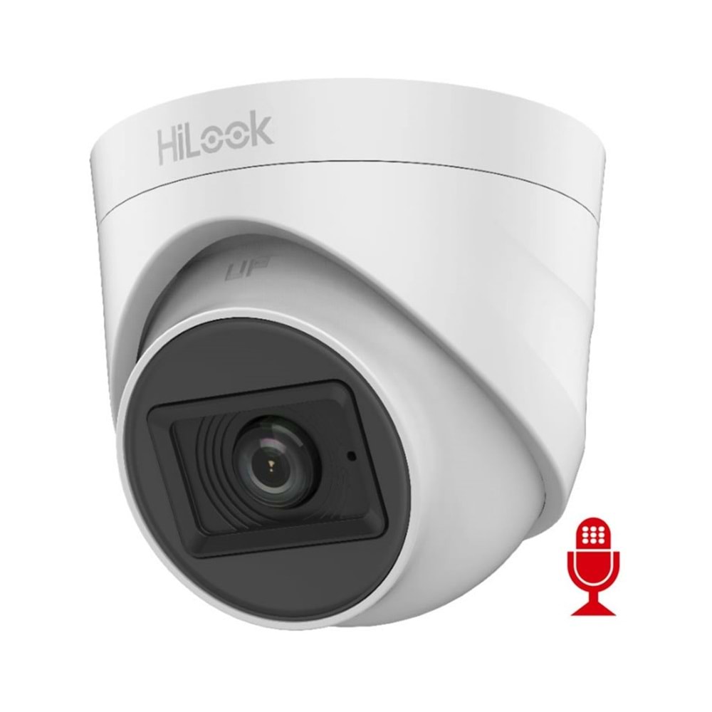 Hilook THC-T120-PS 2MP 2.8mm Plastik Dome Kamera Dahili Ses (20Mt)